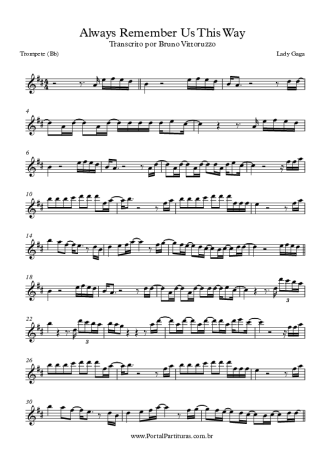 Lady Gaga  score for Trumpet