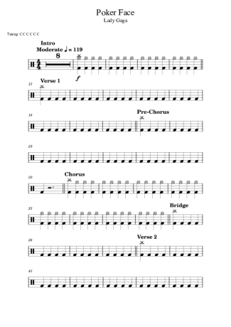 Lady Gaga  score for Drums