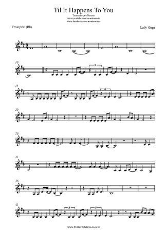 Lady Gaga  score for Trumpet