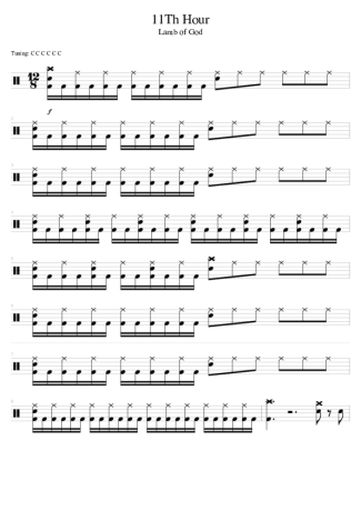 Lamb Of God  score for Drums