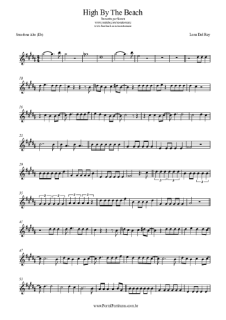 Lana Del Rey  score for Alto Saxophone