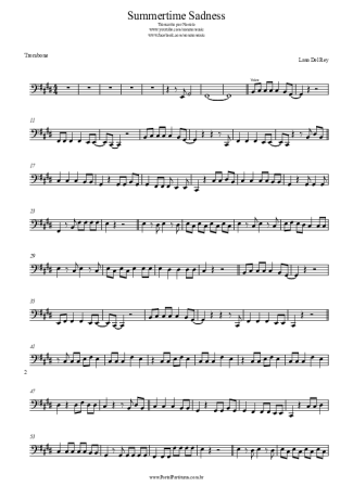 Lana Del Rey  score for Trombone