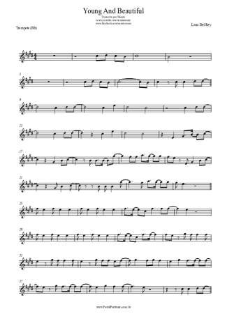 Lana Del Rey  score for Trumpet