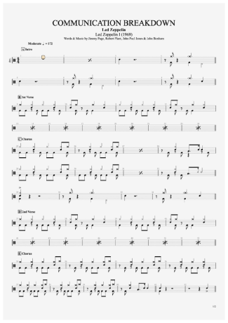 Led Zeppelin  score for Drums