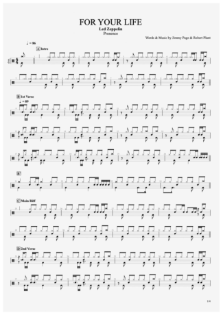 Led Zeppelin  score for Drums