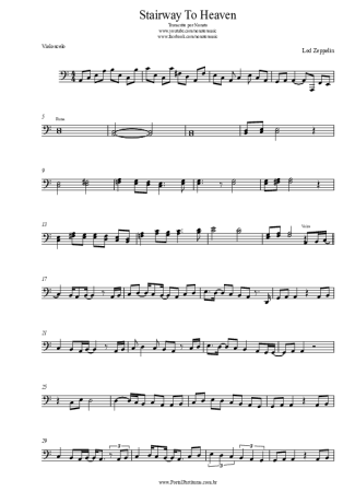 Led Zeppelin  score for Cello