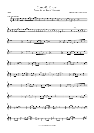 Leonardo  score for Flute