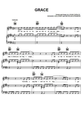 Lewis Capaldi  score for Piano