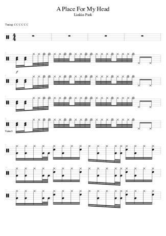 Linkin Park  score for Drums