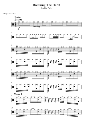 Linkin Park  score for Drums