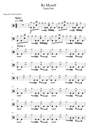 Linkin Park  score for Drums