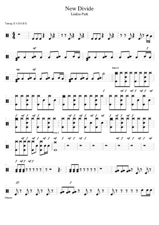 Linkin Park  score for Drums