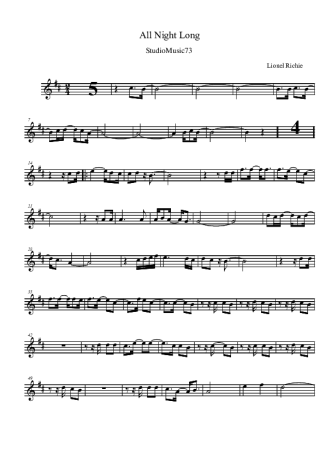 Lionel Richie  score for Clarinet (Bb)