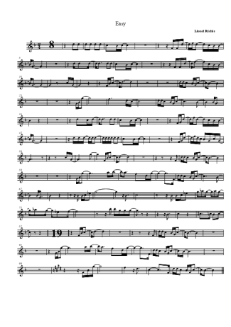 Lionel Richie  score for Tenor Saxophone Soprano (Bb)