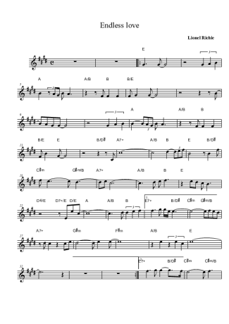 Lionel Richie  score for Clarinet (Bb)