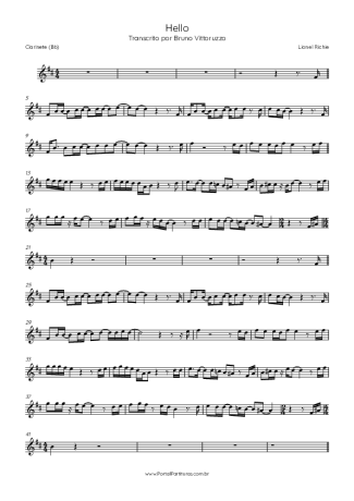 Lionel Richie  score for Clarinet (Bb)