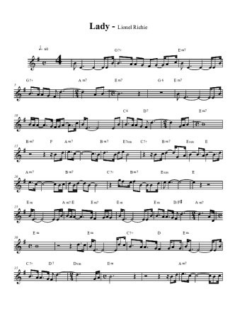 Lionel Richie  score for Tenor Saxophone Soprano (Bb)