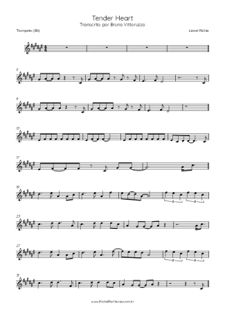 Lionel Richie  score for Trumpet