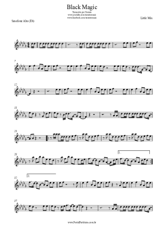 Little Mix Black Magic score for Alto Saxophone