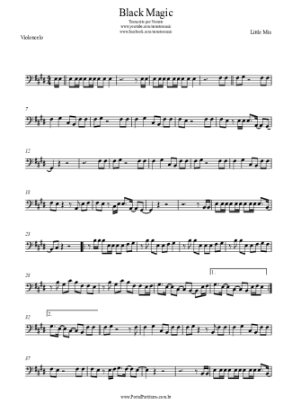 Little Mix Black Magic score for Cello