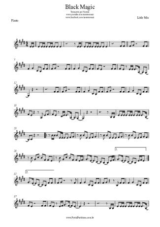 Little Mix Black Magic score for Flute