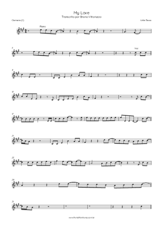 Little Texas My Love score for Clarinet (C)