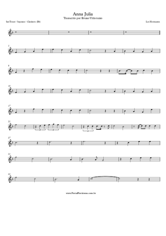 Los Hermanos  score for Clarinet (Bb)