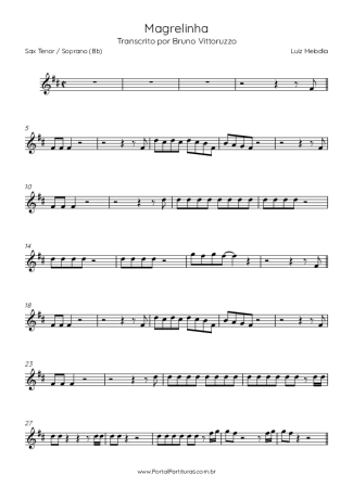 Luiz Melodia  score for Tenor Saxophone Soprano (Bb)