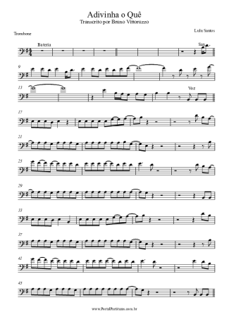 Lulu Santos  score for Trombone