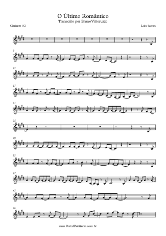 Lulu Santos  score for Clarinet (C)