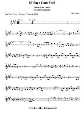 Lulu Santos  score for Tenor Saxophone Soprano (Bb)