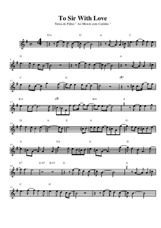 Lulu To Sir With Love (Tema do Filme Ao Mestre com Carinho) score for Alto Saxophone