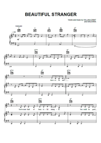 Madonna  score for Piano