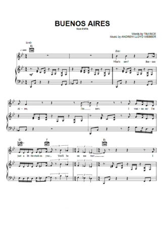 Madonna  score for Piano