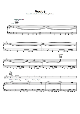 Madonna  score for Piano