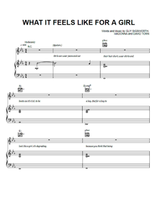 Madonna  score for Piano