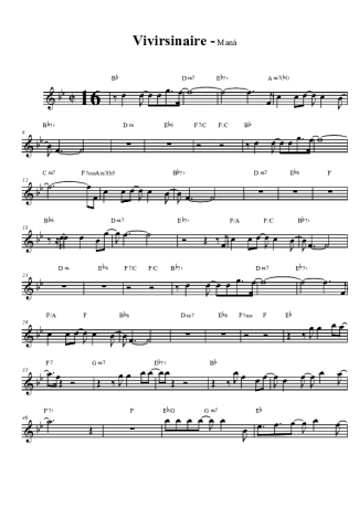 Maná Vivir Sin Aire score for Clarinet (Bb)