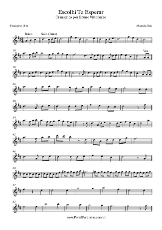 Marcela Taís  score for Trumpet