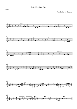 Marchinhas de Carnaval  score for Violin