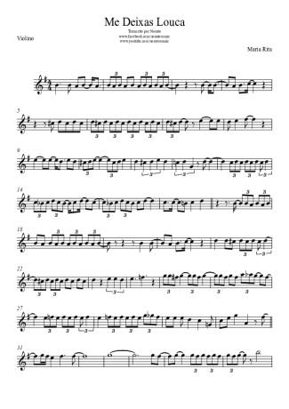 Maria Rita Me Deixas Louca score for Violin