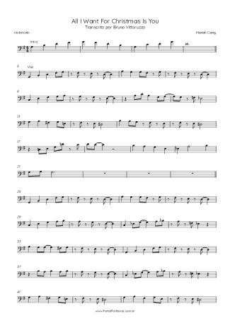 Mariah Carey  score for Cello