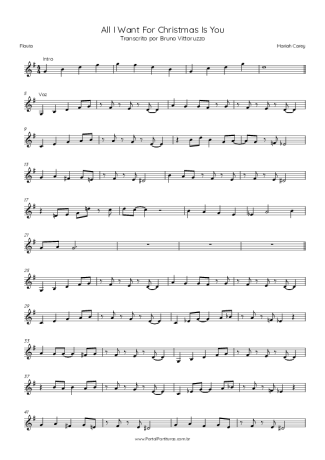 Mariah Carey  score for Flute