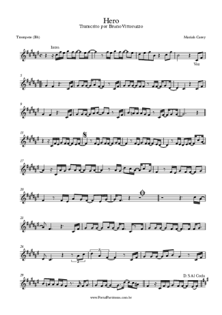 Mariah Carey  score for Trumpet