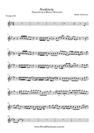 Marília Mendonça  score for Trumpet