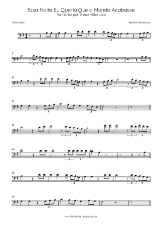 Marília Mendonça  score for Cello