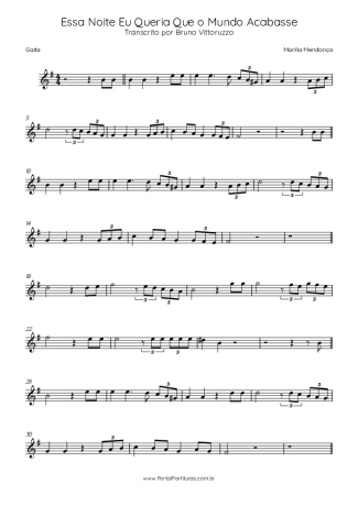 Marília Mendonça  score for Harmonica