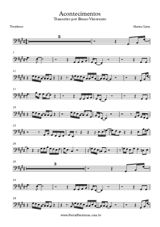 Marina Lima  score for Trombone