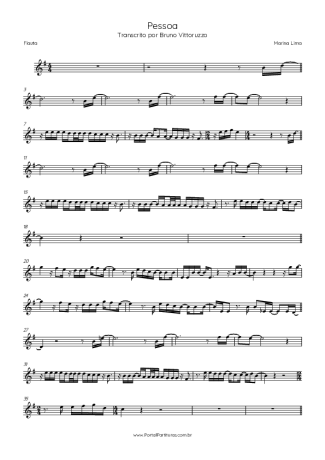 Marina Lima  score for Flute