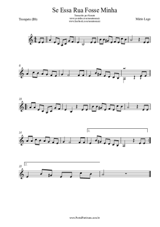 Mário Lago Se Essa Rua Fosse Minha score for Trumpet