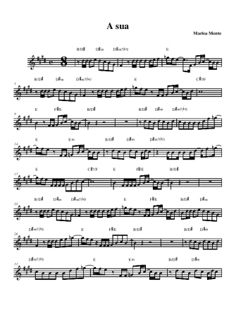 Marisa Monte  score for Alto Saxophone